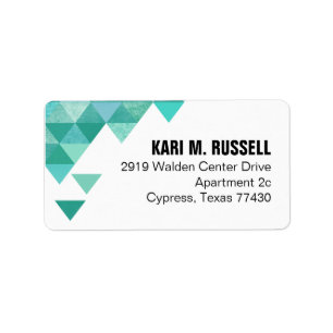 Etiqueta Triângulos geométricos que enviam a turquesa da