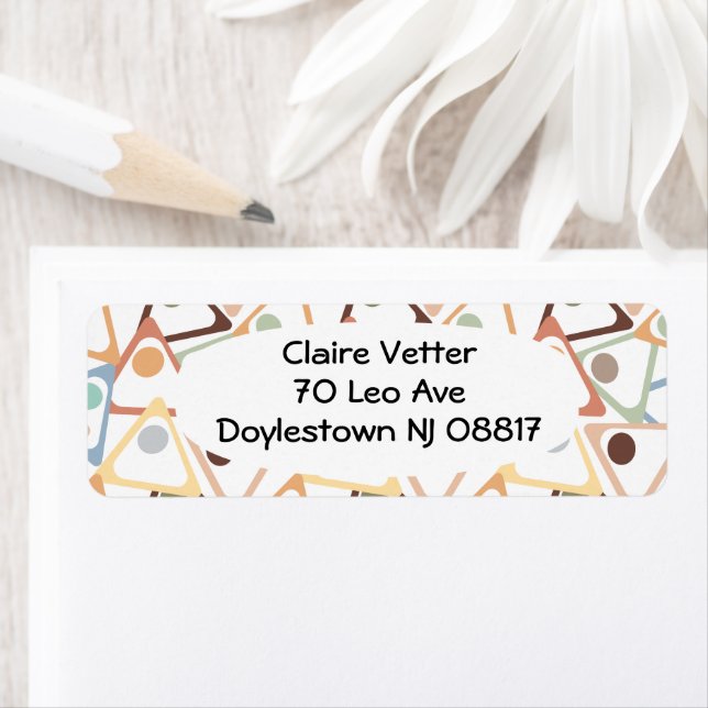 Etiqueta Triângulos Pequenos de Pastel (Insitu)