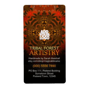Etiqueta tribal da arte da floresta do tigre