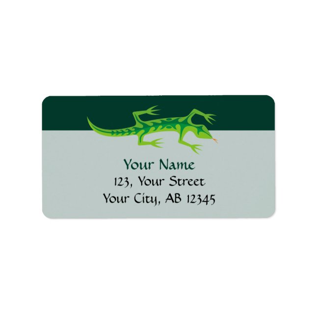 Etiqueta Tribal Lizard Green (Frente)
