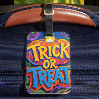 Etiqueta "Trick or Tratar" Bagagem de Halloween