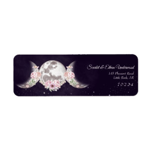 Etiqueta Triple Moon Starry Night Purple Return Endereço