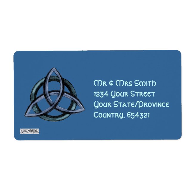 Etiqueta Triquetra (azul) (Frente)