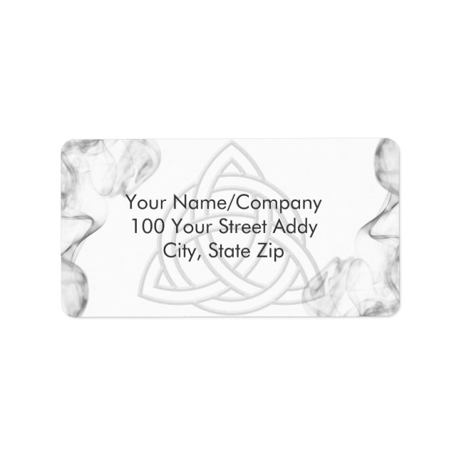 Etiqueta Triquetra Silver Bevel (Frente)