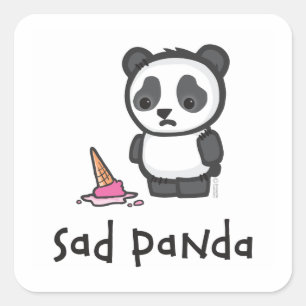 Etiqueta triste da panda