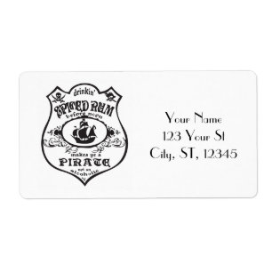 Etiqueta Troço_Troço Do Troço De Bebida Pirata De Rum