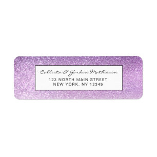 Etiqueta Trombre de Glitter Roxo Violet Lilac Pastel