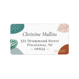 Etiqueta Tropical de Verão Geométrico com Abstrato moderno