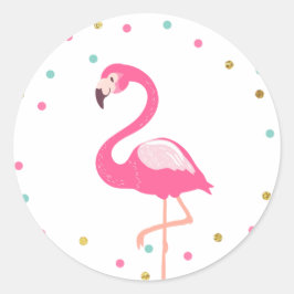 Etiqueta Tropical do Invólucro Flamingo
