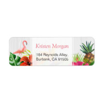 Tropical Flamingo Pineapple Floral RSVP