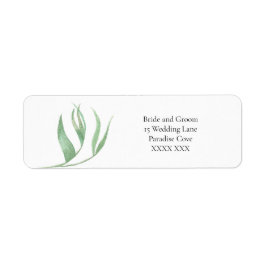 Etiqueta Tropical Leaf Return Address Label