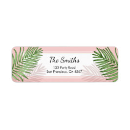 Etiqueta Tropics Return Address Label Tropical Beach Palm