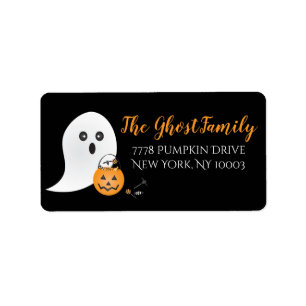 Etiqueta Truque De Fantasma Ou Tratar Abóbora De Doces De H