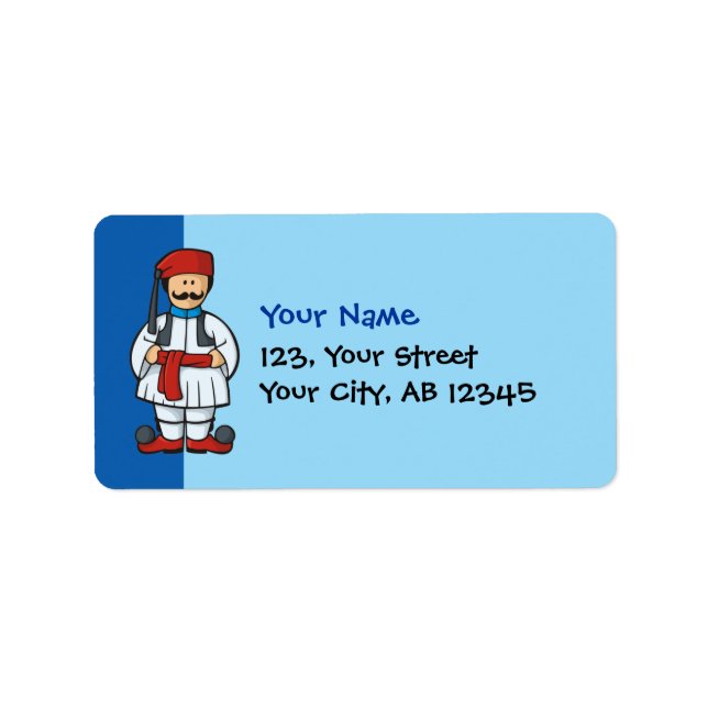 Etiqueta Tsolias Cartoon (Frente)