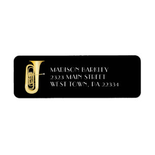 Etiqueta Tuba Musician Band Teacher Label