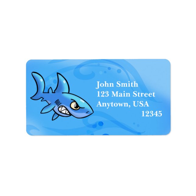 Etiqueta Tubarão-cartoon (Frente)