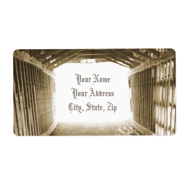 Etiqueta Túnel de luz (Frente)