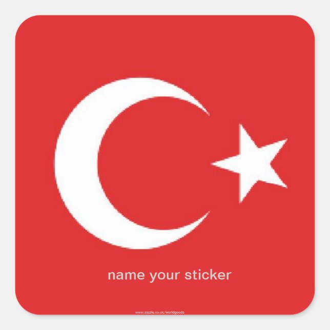 Etiqueta turca da bandeira de Turquia (Frente)