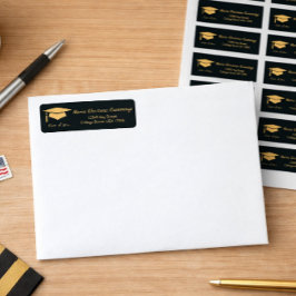 Etiqueta Turma de Graduação Elegância Dourada