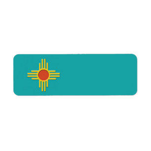 Etiqueta Turquesa centenária Zia de New mexico