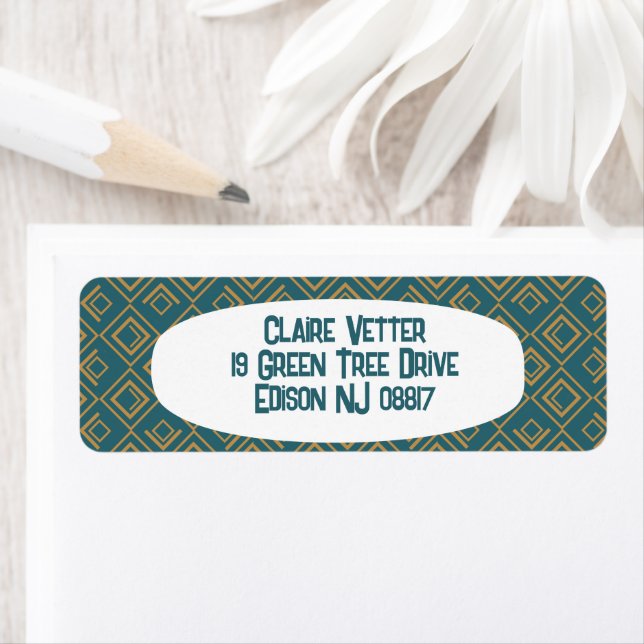 Etiqueta Turquoise Art Deco (Insitu)