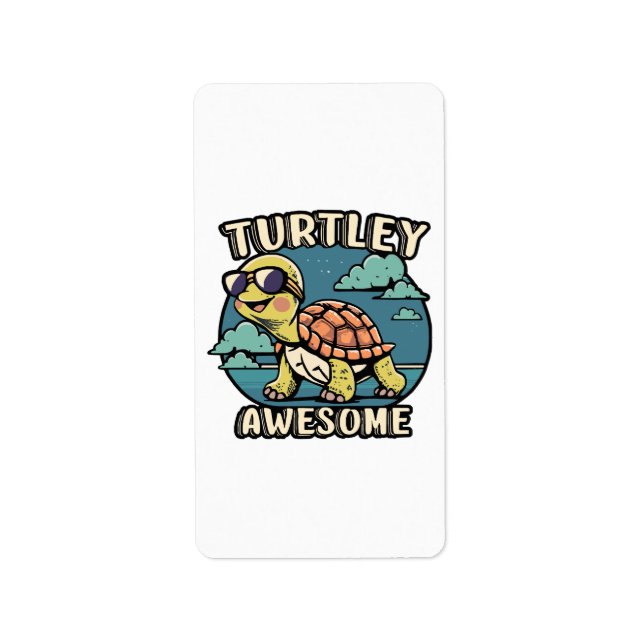 Etiqueta Turtley Incrível  (Frente)