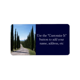 Etiqueta Tuscan bonito Cypress