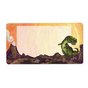 Etiqueta Tyrannosaurus Rex Escrevendo coisas