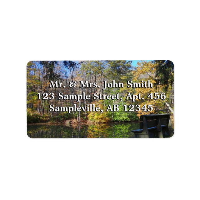 Etiqueta Um assento com uma vista de outono na Pensilvânia (Frente)