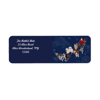 Etiqueta Um bando divertido de Papais noeis puxadores de ro