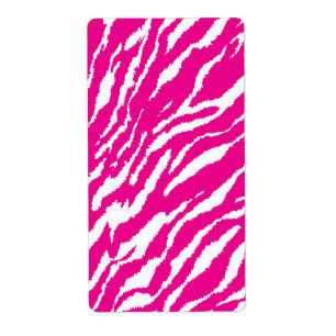 Etiqueta Um intrincado padrão floral em rosa e branco, arte