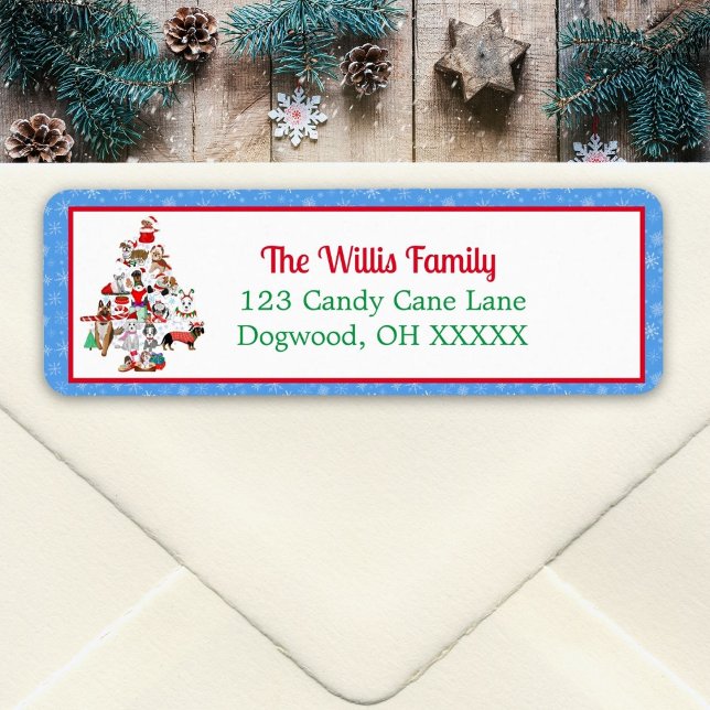 Etiqueta Um Natal muito Feliz para cães (Criador carregado)