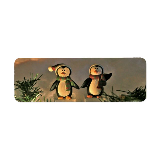 Etiqueta Um par de pinguins (Frente)