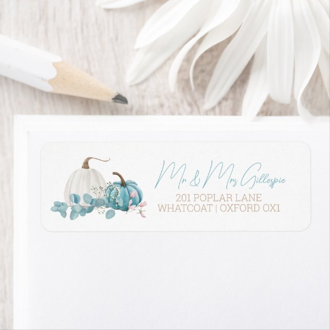 Etiqueta Um Pequeno Chá de fraldas De Abóbora (Insitu)