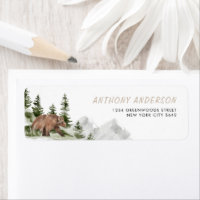 Um primeiro aniversario de Urso de Aquarela Feliz
