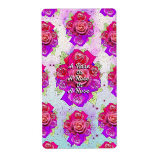 Etiqueta Um Rosa é um Rosa é um Rosa