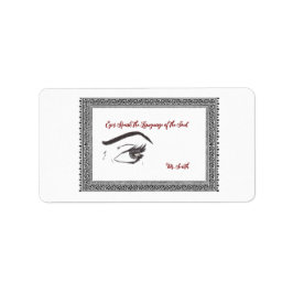 Etiqueta Um rótulo médico com uma citação agradável