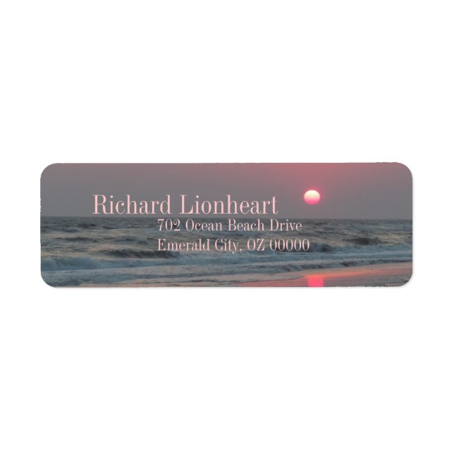 Etiqueta Um Sunset Perfeito - Ilha Oak, NC (Frente)