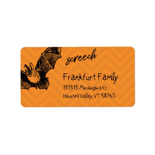 Etiqueta Um taco grita através deste Halloween (Frente)