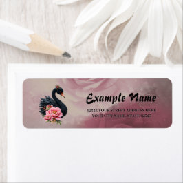 Etiqueta Um toque de rosa e brilho de cisne.