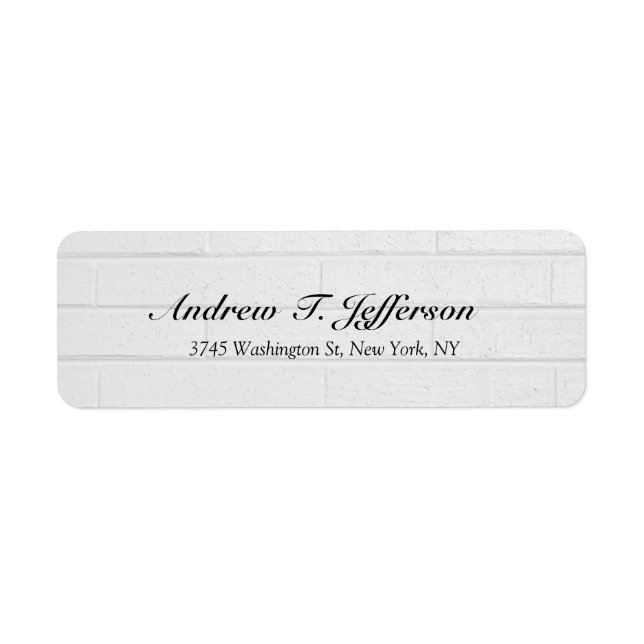 Etiqueta Único profissional de escrita manual da cinza (Frente)