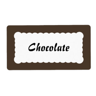 Etiqueta universal castanho chocolate