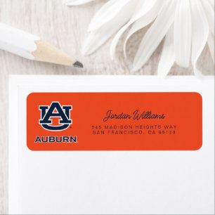 Etiqueta Universidade Auburn AU Auburn