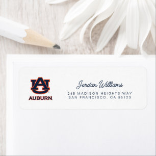 Etiqueta Universidade Auburn AU Auburn