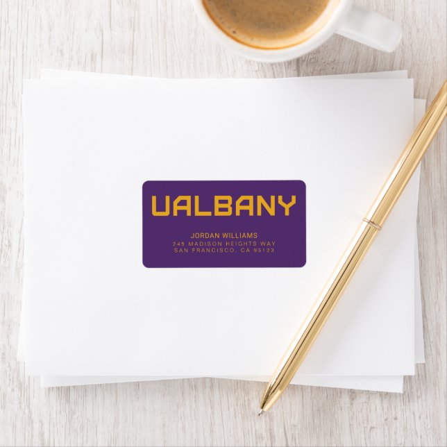 Etiqueta Universidade de Albany Wordmark (Insitu)
