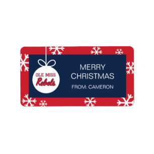 Etiqueta Universidade do Mississippi Ole Miss Rebels