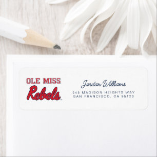 Etiqueta Universidade do Mississippi Ole Miss Rebels