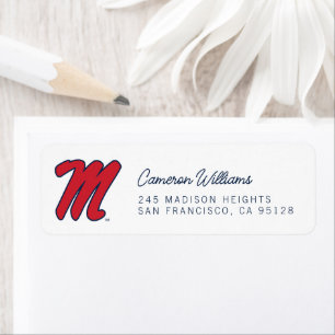 Etiqueta Universidade do Mississippi Script M