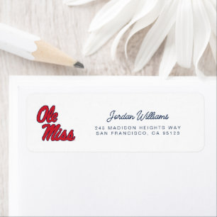 Etiqueta Universidade do Mississippi Script Ole Miss