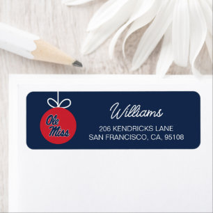 Etiqueta Universidade do Mississippi Script Ole Miss